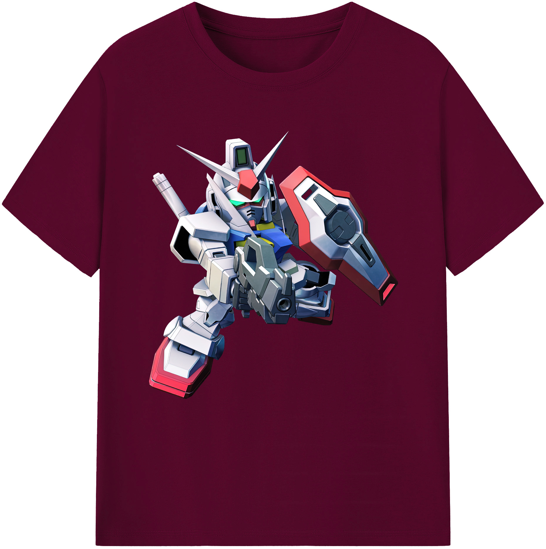（画像用） 機動戦士ガンダム Mobile Suit Gundam レディースカジュアルプリントTシャツ（綿100％）